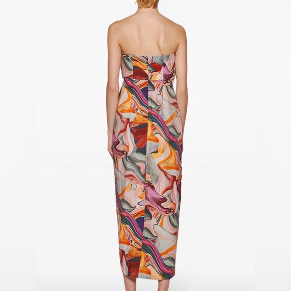 Mara Hoffman Yara Strapless Dress , Multi - Picture 3 of 14